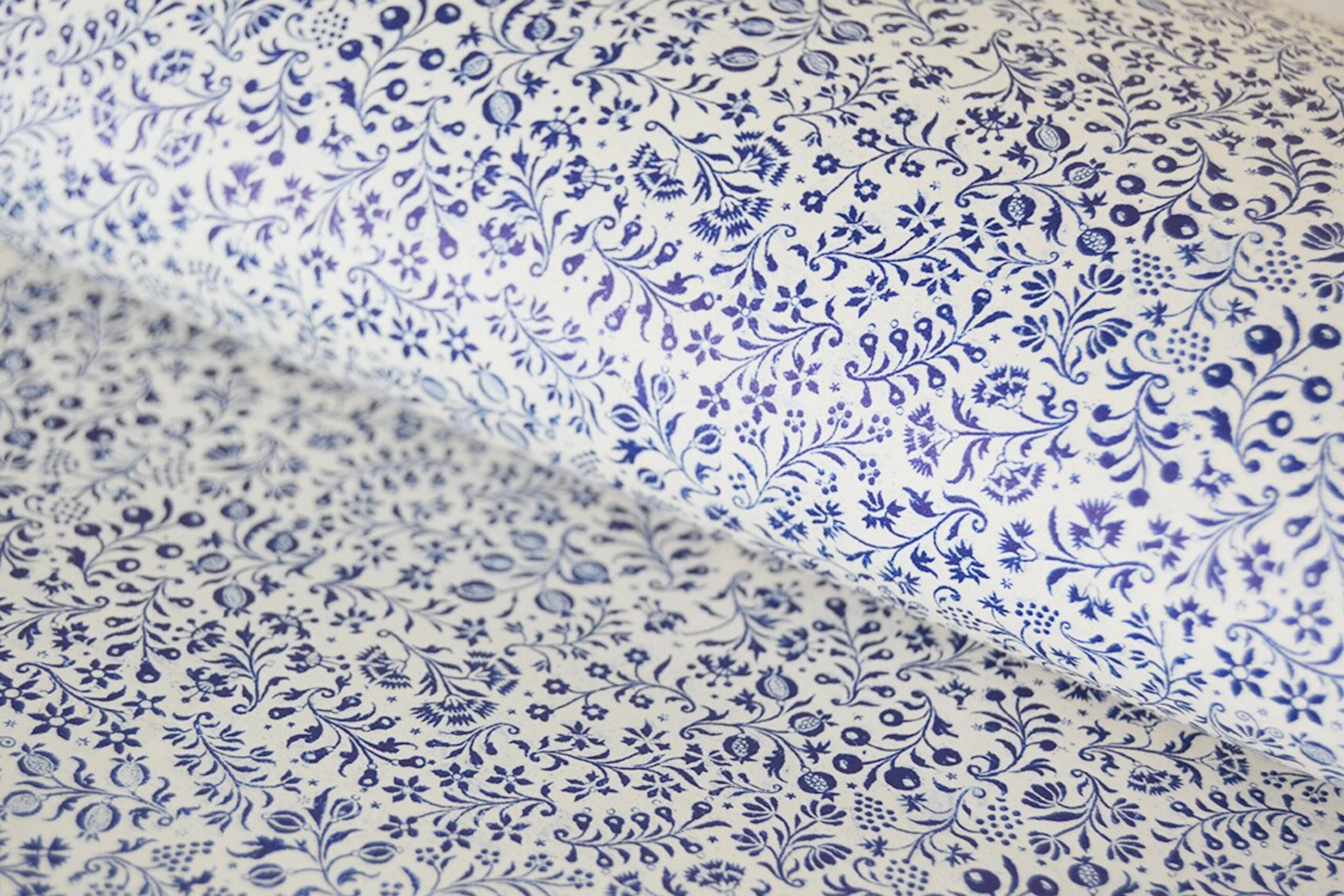 Papel Flores Azules - 3